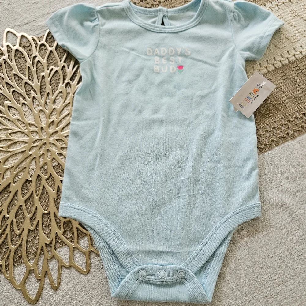 Garanimals Light Blue Baby Bodysuit Sz 6-9m